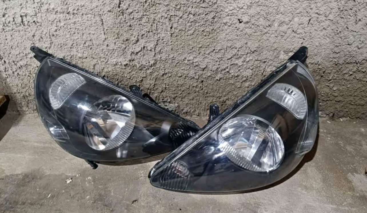 Par de Faróis Honda Fit  Original Seminovo Máscara Negra